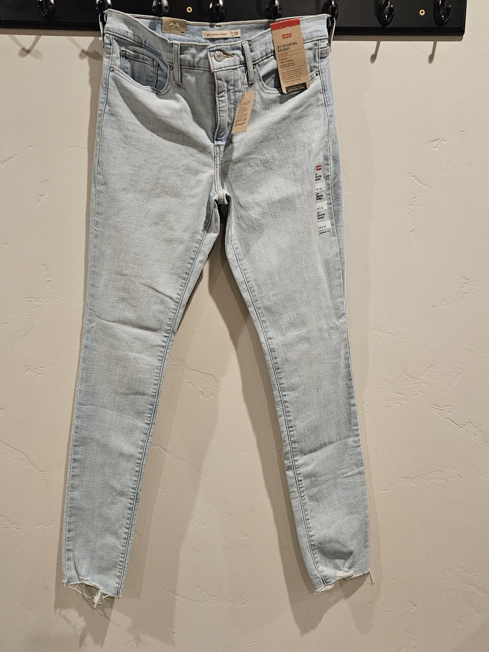 Levi's Light Wash Skinny Jeans in Pale Blue